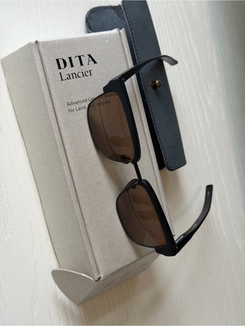 DITA model: DLS416-A-02, Black Sunglasses with Brown Lenses